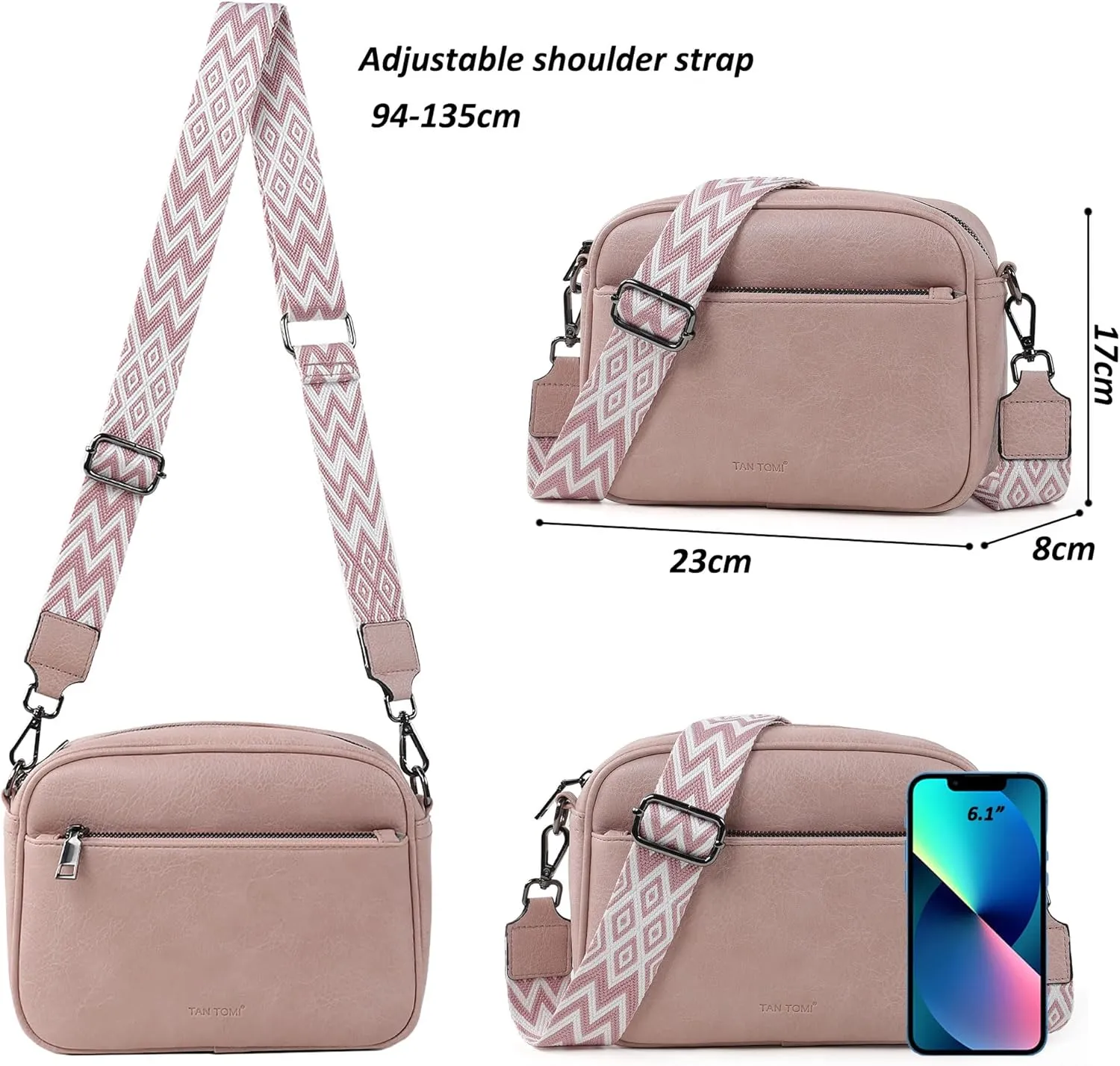 Crossbody Bags for Women Vegan Leather Purses for Women Handbags Shoulder Bag for Daily Life Work Travel Shopping