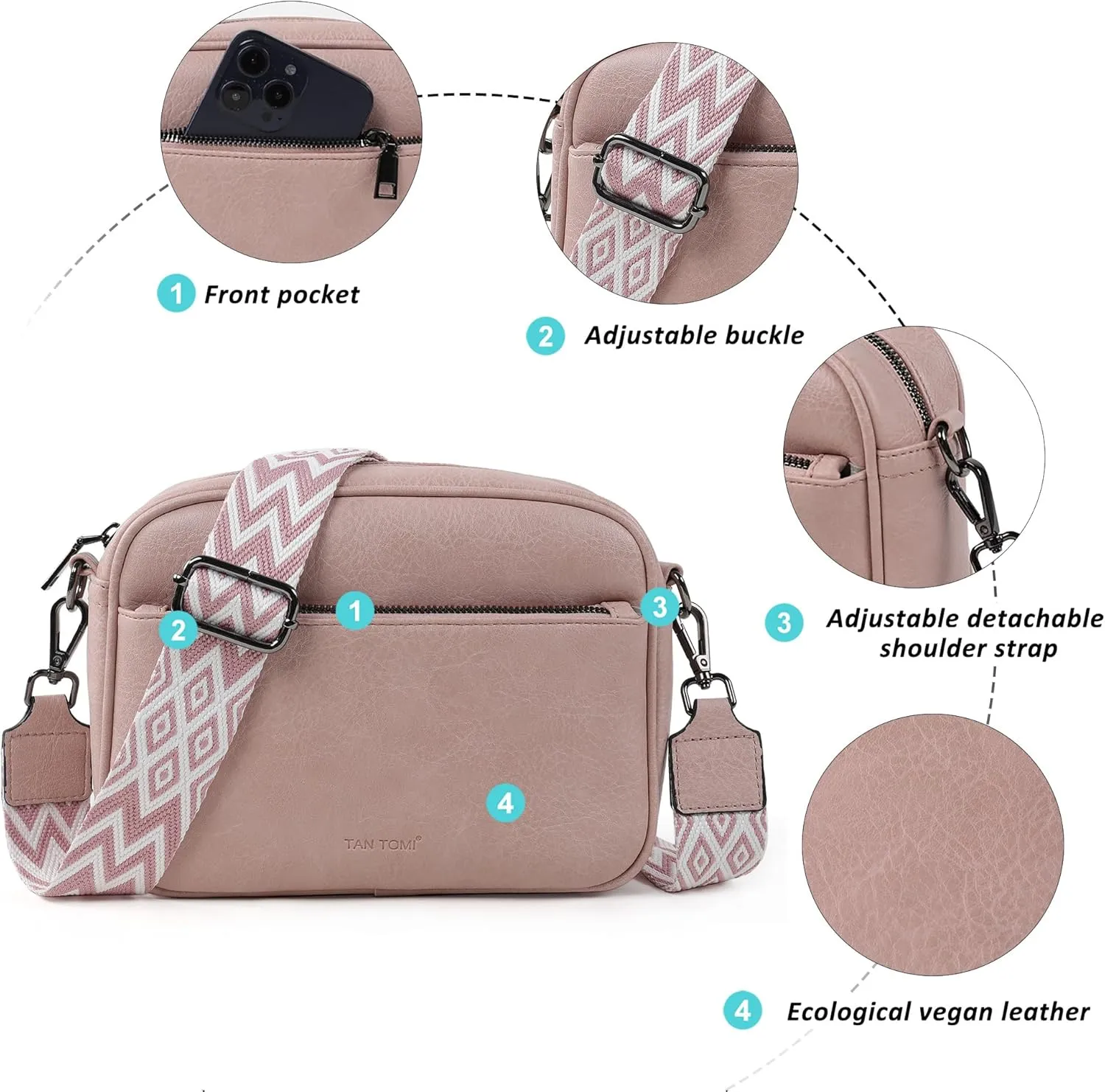 Crossbody Bags for Women Vegan Leather Purses for Women Handbags Shoulder Bag for Daily Life Work Travel Shopping