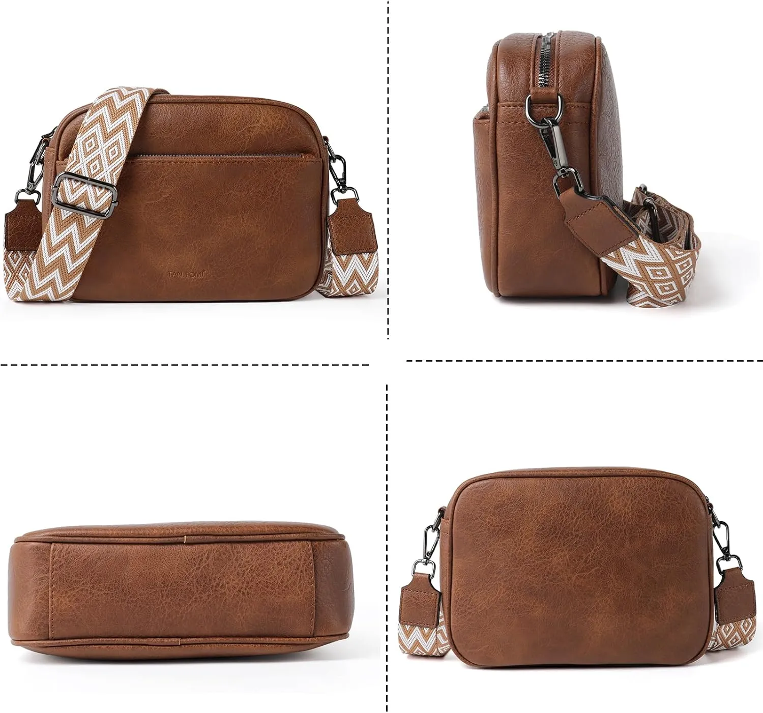 Crossbody Bags for Women Vegan Leather Purses for Women Handbags Shoulder Bag for Daily Life Work Travel Shopping