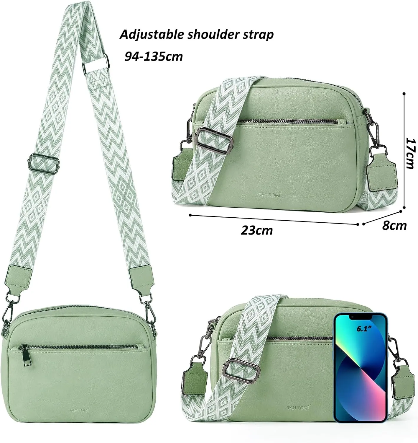 Crossbody Bags for Women Vegan Leather Purses for Women Handbags Shoulder Bag for Daily Life Work Travel Shopping