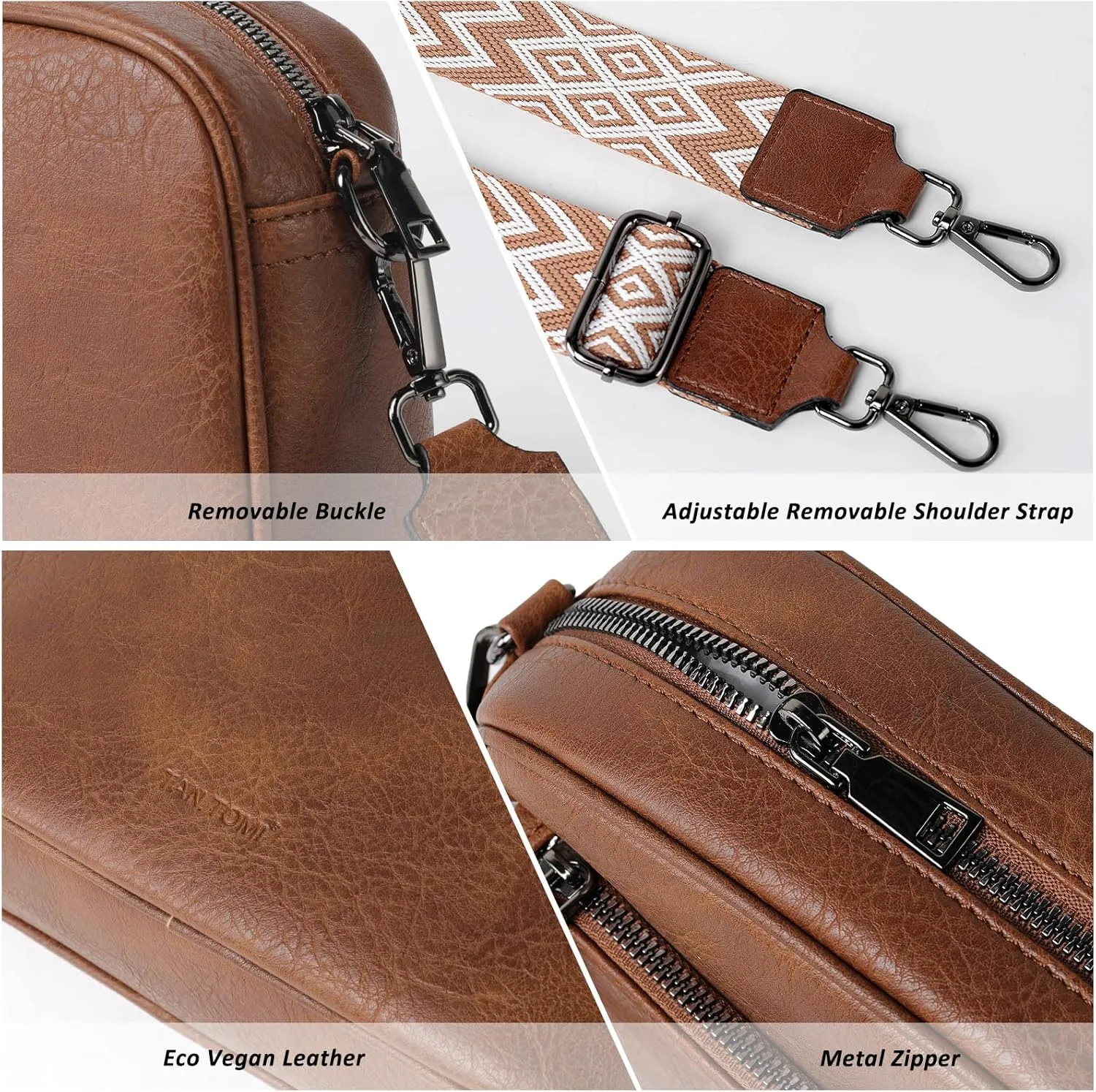Crossbody Bags for Women Vegan Leather Purses for Women Handbags Shoulder Bag for Daily Life Work Travel Shopping
