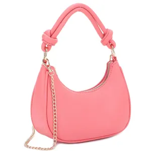 Curved Zipper Shoulder Crossbody Bag