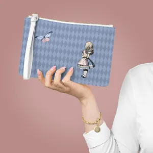 Custom Clutch Purse - Alice in Wonderland Gift # 101 Blue Series | Gift Idea, Birthday Gift, Women's Clutch Purse, Vegan Leather
