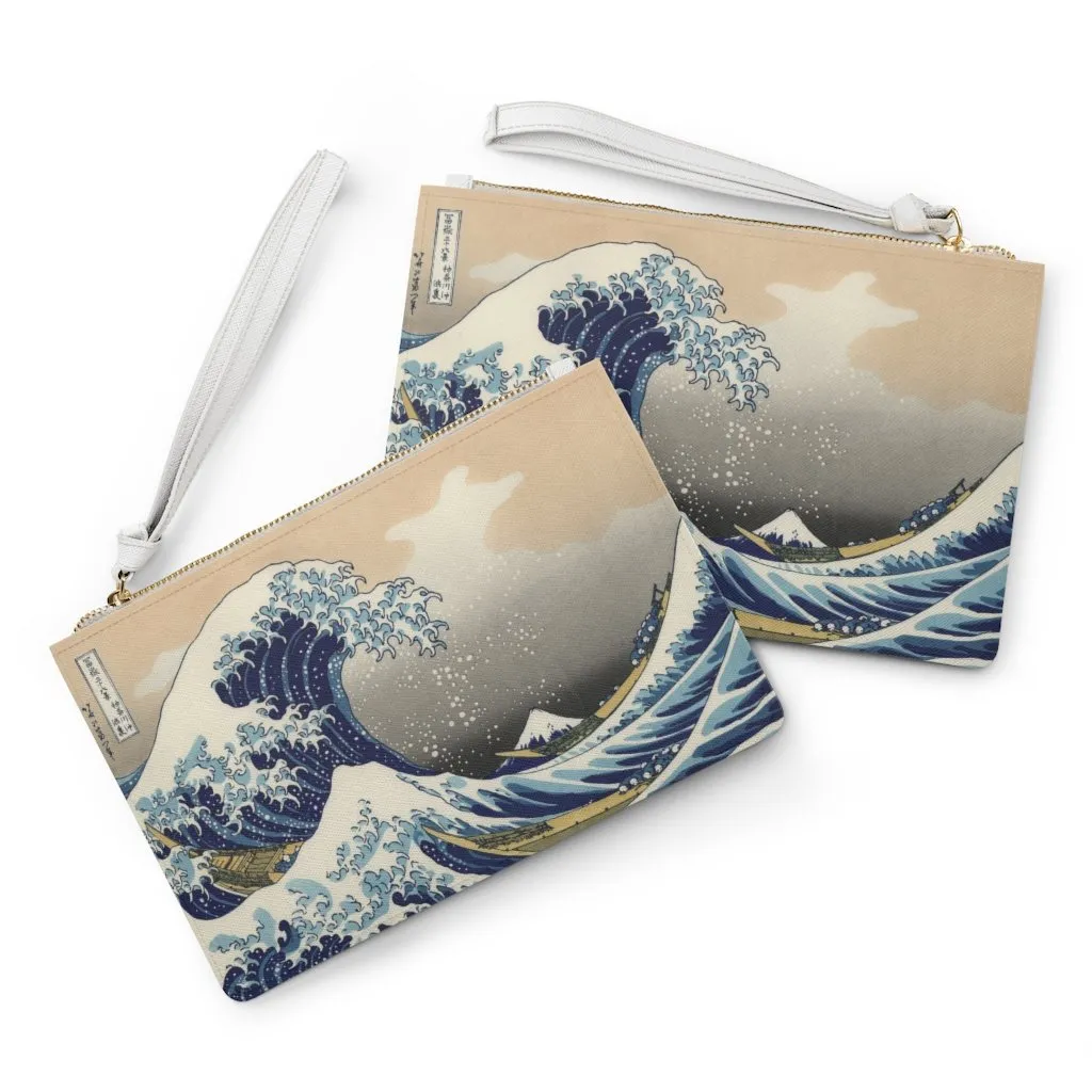 Custom Clutch Purse - Vintage Art #301 The Great Wave off Kanagawa by Katsushika Hokusai | Women's Clutch Purse, Vegan Leather, Gift Idea