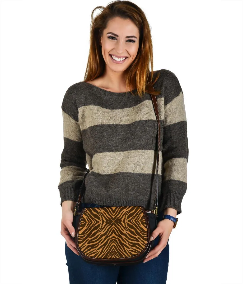 Custom Saddle Bag (Canvas) – Tiger Print | Gift Ideas, Shoulder Bags for Women, Over the Shoulder Bag, Crossbody Bags for Women