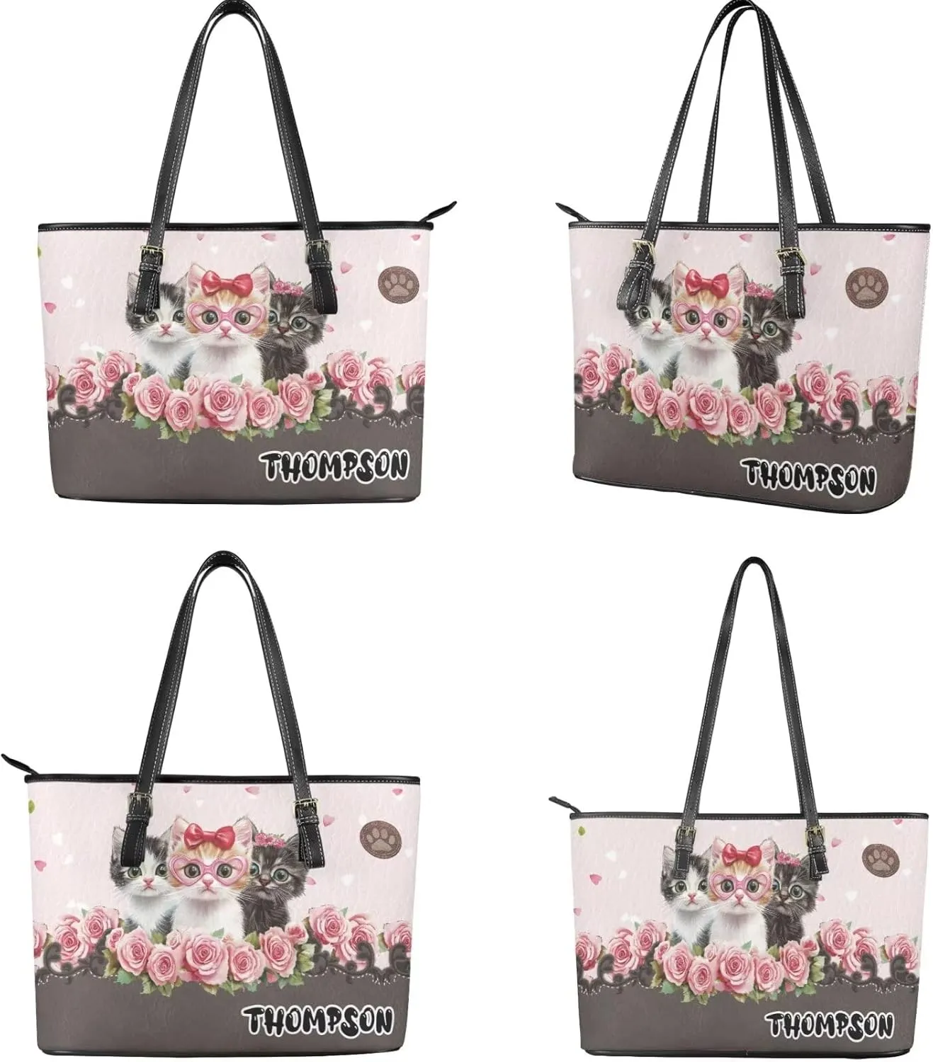 Customized Womens Tote Bag Set 2 Pcs Handbag and Purses Set Leather Shoulder Bags Hobo Handbag Set