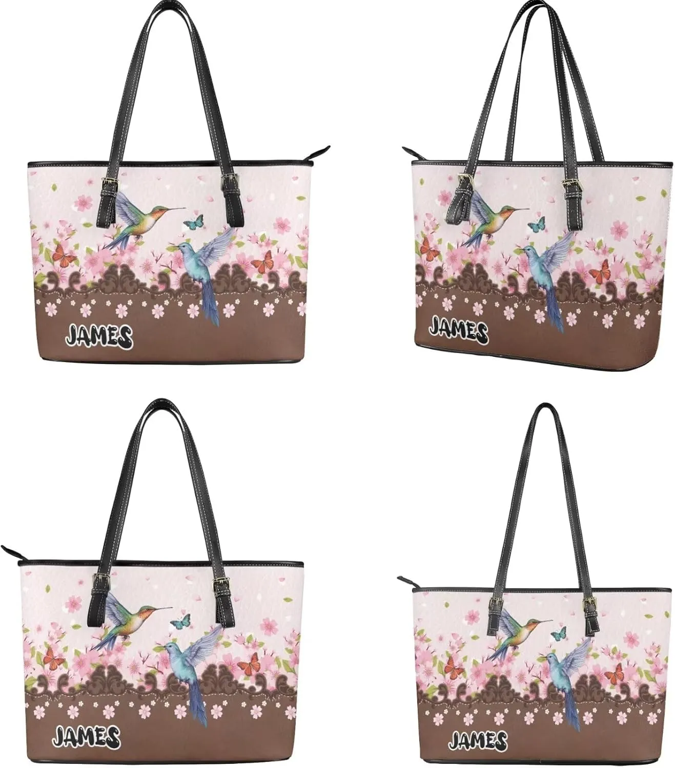 Customized Womens Tote Bag Set 2 Pcs Handbag and Purses Set Leather Shoulder Bags Hobo Handbag Set