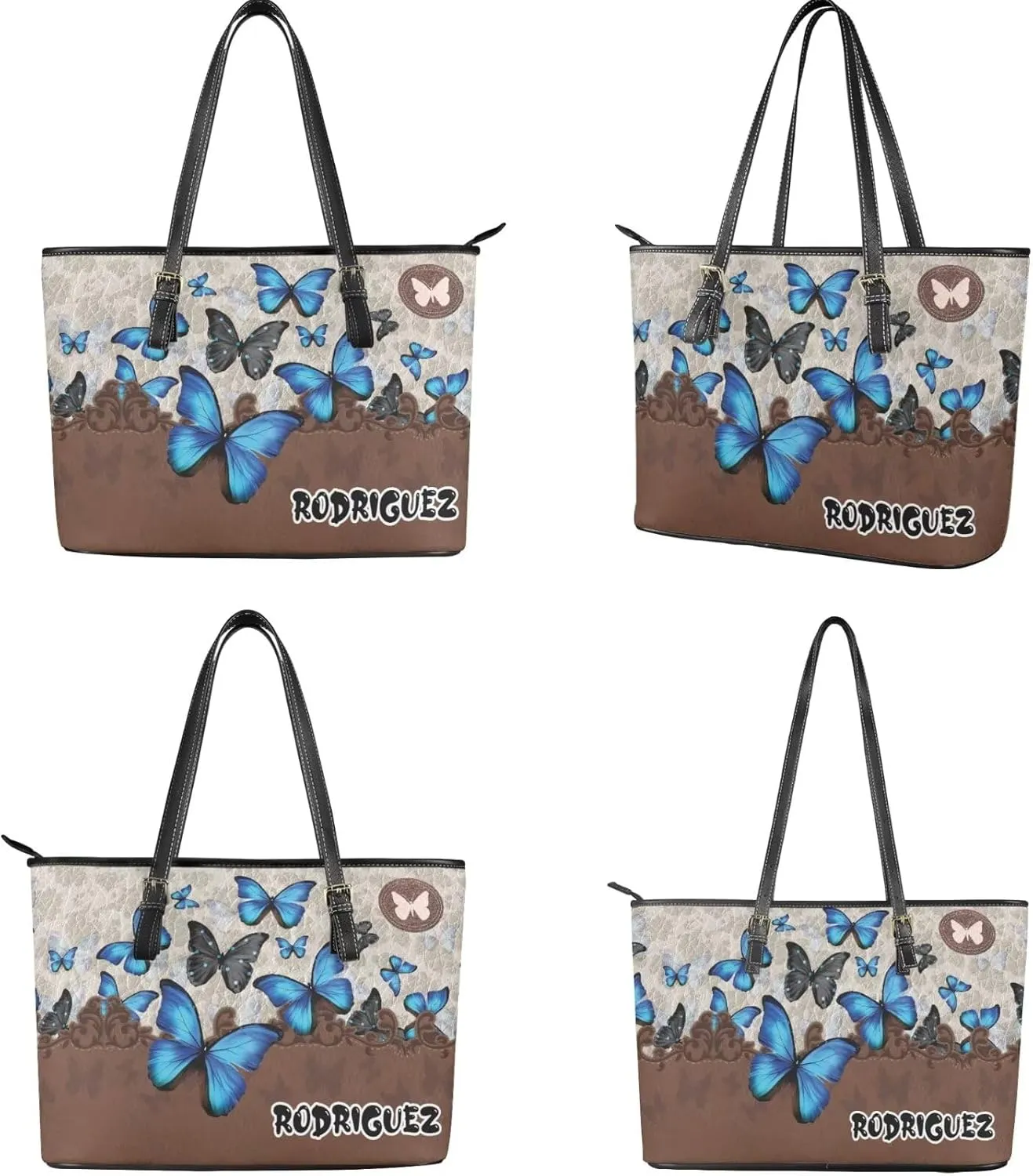 Customized Womens Tote Bag Set 2 Pcs Handbag and Purses Set Leather Shoulder Bags Hobo Handbag Set