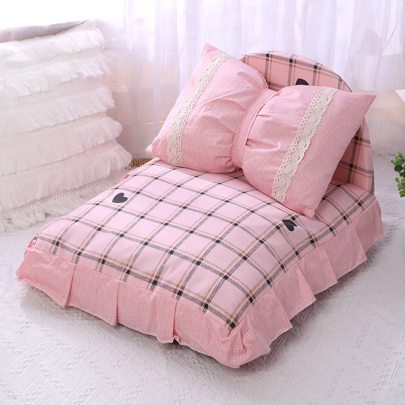 Cute Bowknot Pet Bed