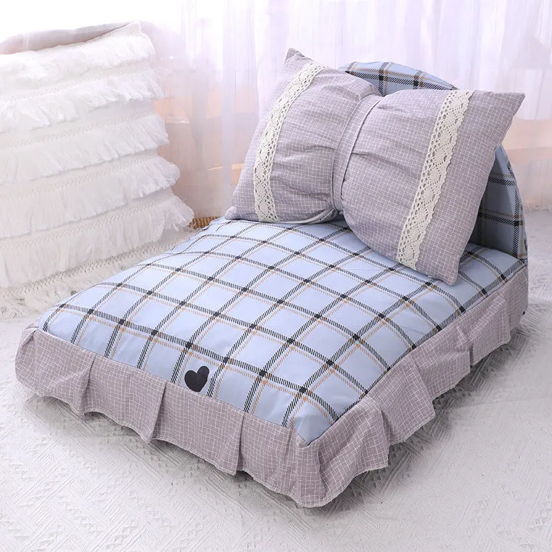 Cute Bowknot Pet Bed
