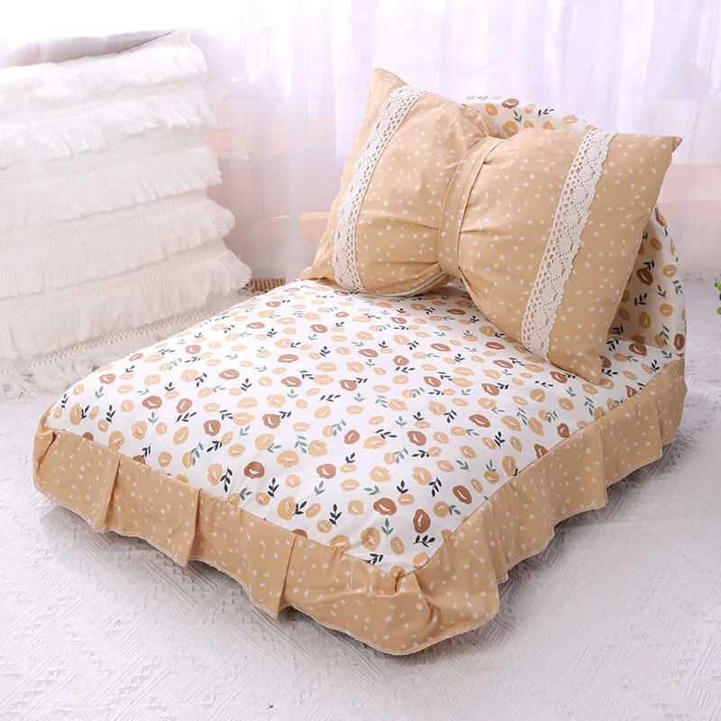 Cute Bowknot Pet Bed