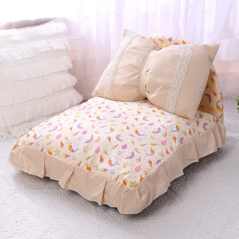 Cute Bowknot Pet Bed