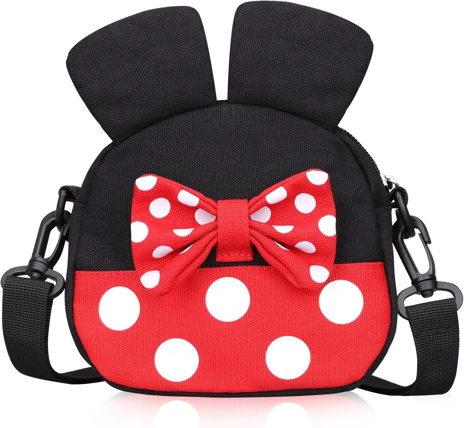 Cute Disney Crossbody Bag for Little Girls Toddler Minnie Mouse Crossbody Purse Kids Small Shoulder Bags Mini Cartoon Cross Body Bag with Mouse Ears, Red