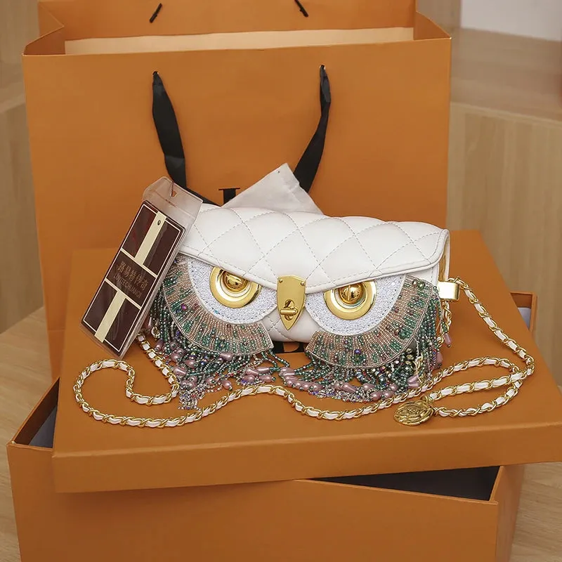 Cute Owl Bag Fashion Tassel Crossbody Bag