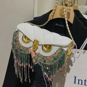 Cute Owl Bag Fashion Tassel Crossbody Bag