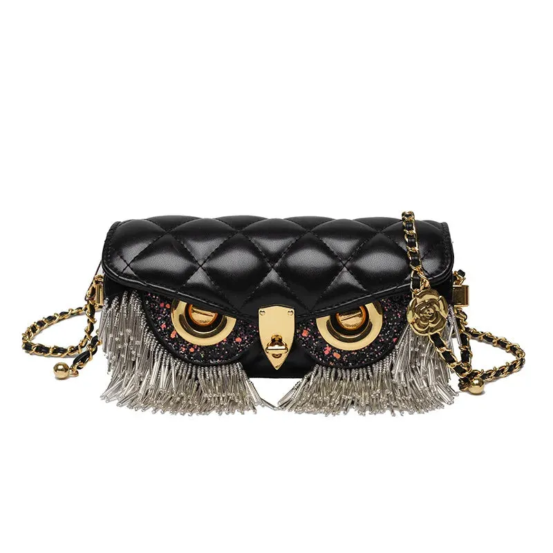 Cute Owl Bag Fashion Tassel Crossbody Bag