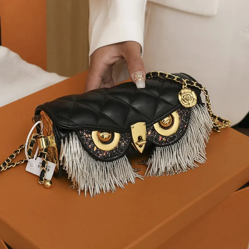 Cute Owl Bag Fashion Tassel Crossbody Bag