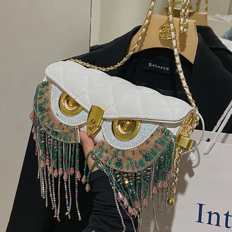 Cute Owl Bag Fashion Tassel Crossbody Bag