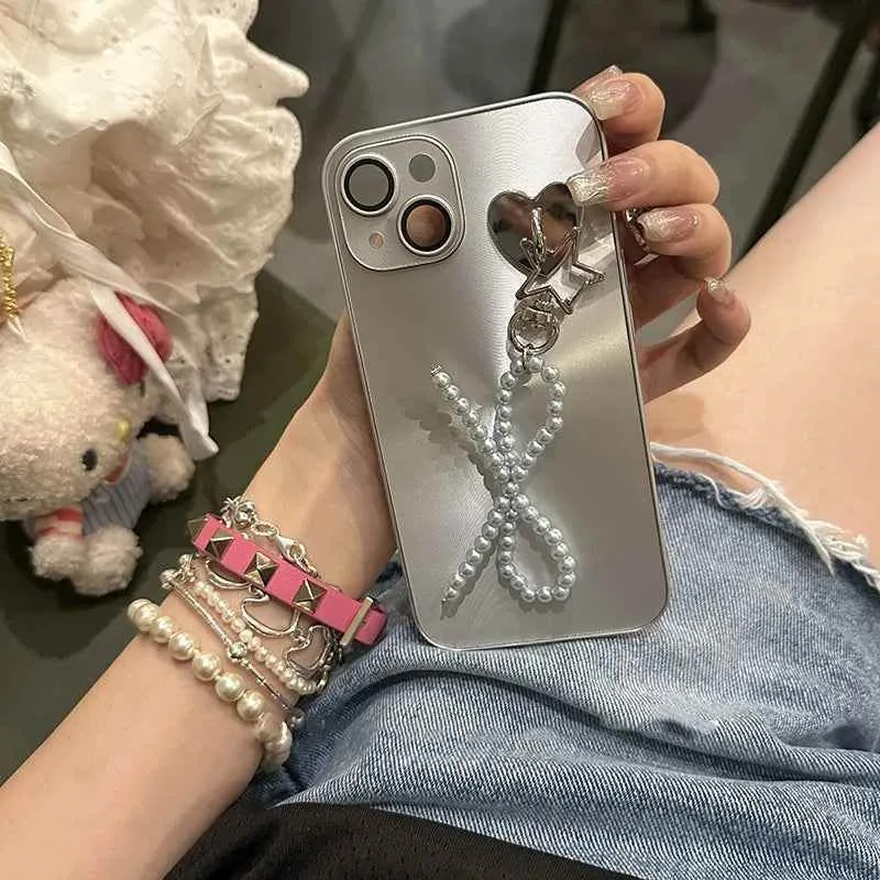 Cute Phone Cases for iPhone 15, 14, 13, 12, and 11 Pro Max  - Bowknot Pendant, Laser Bumper Cover - TSP450