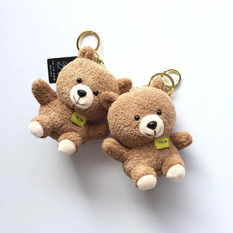 Cute Stuffed Animal Bear Plush Keychain