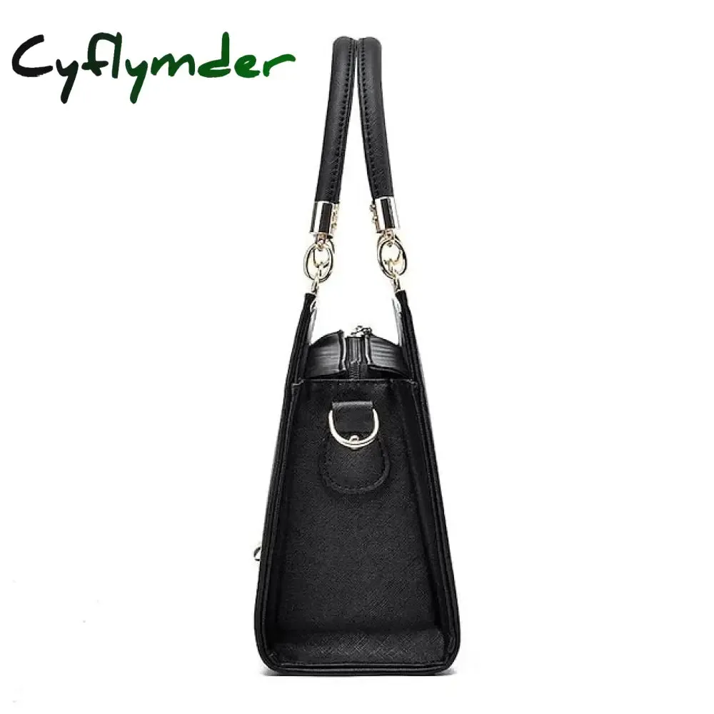 Cyflymder Women's Handbag Shoulder Bag PU Leather Daily Beach Bowknot Large Capacity Durable