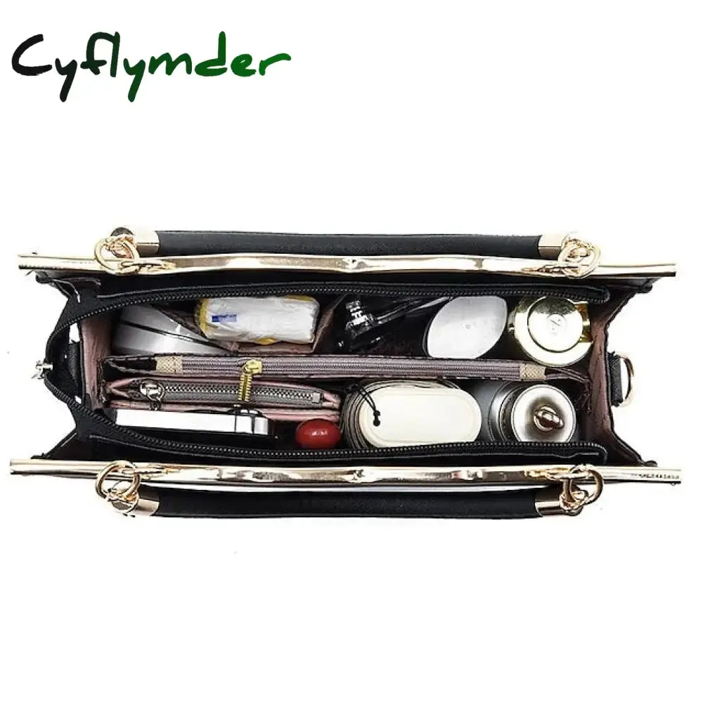 Cyflymder Women's Handbag Shoulder Bag PU Leather Daily Beach Bowknot Large Capacity Durable