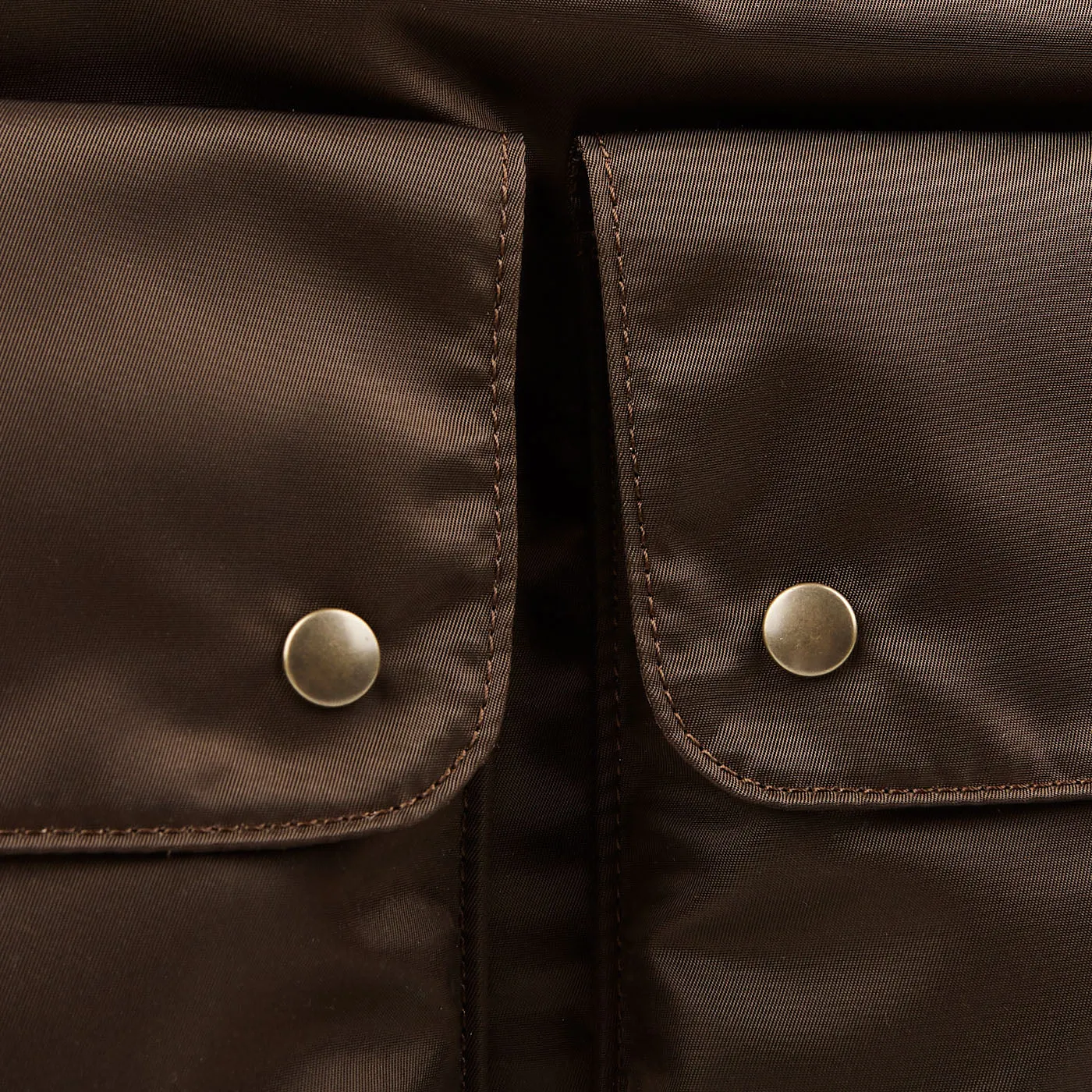 Dark Brown Nylon Leather Signature Travel Bag