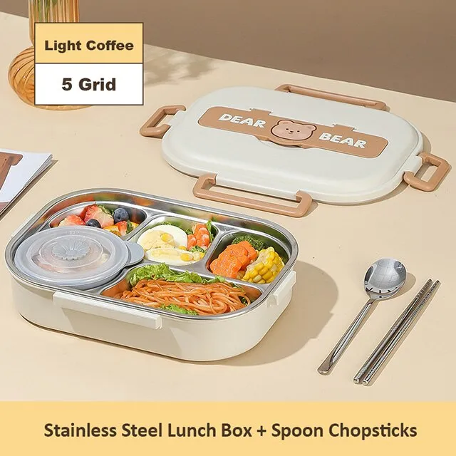 Dear Bear 304 Stainless Steel Bento Lunch Box