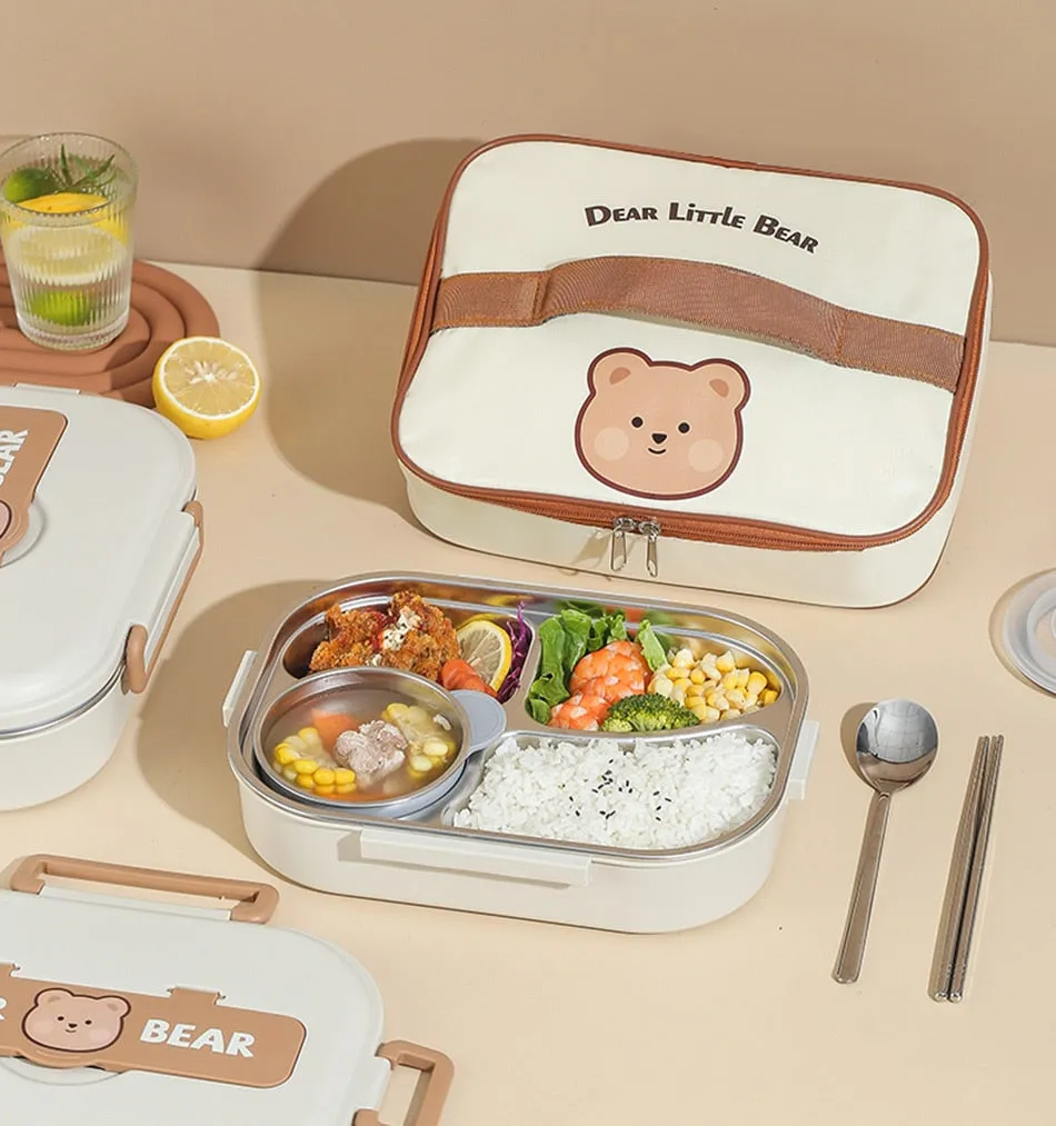 Dear Bear 304 Stainless Steel Bento Lunch Box