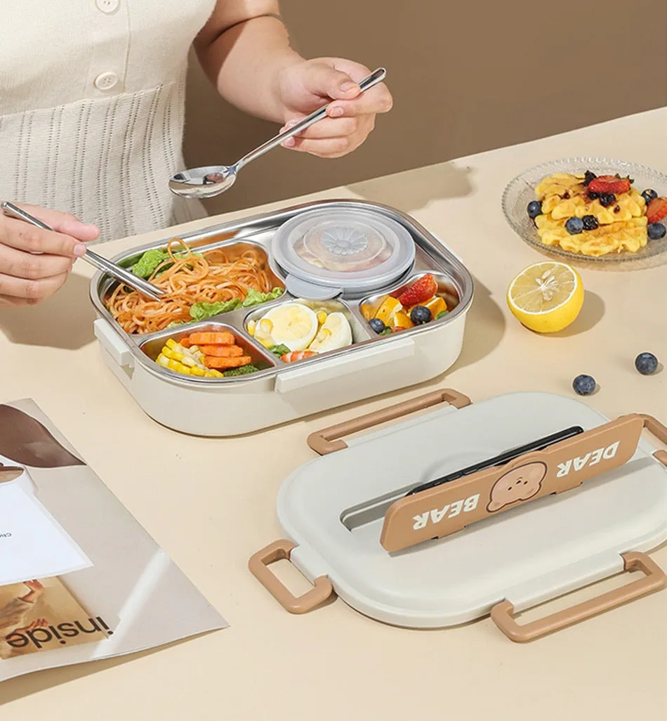 Dear Bear 304 Stainless Steel Bento Lunch Box