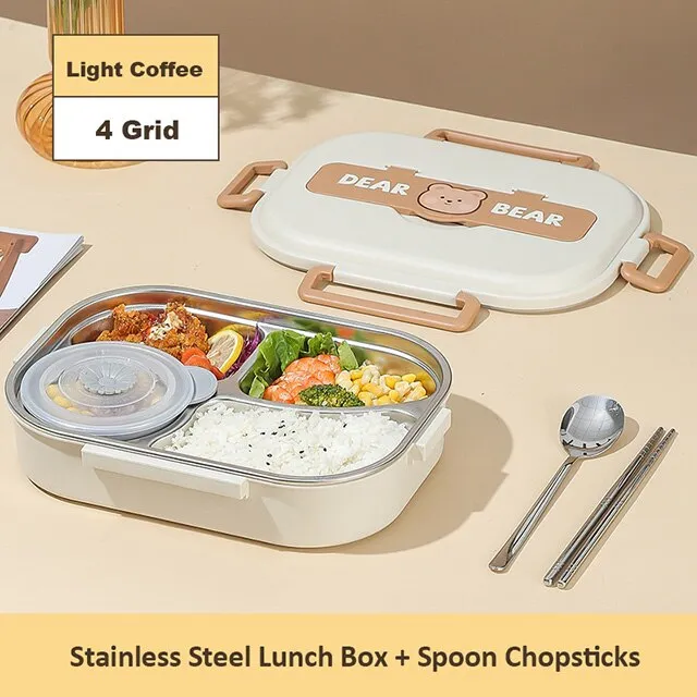Dear Bear 304 Stainless Steel Bento Lunch Box
