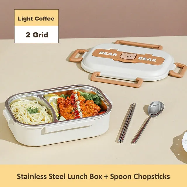 Dear Bear 304 Stainless Steel Bento Lunch Box