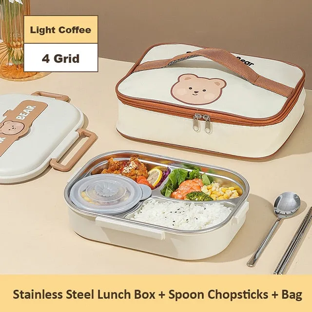Dear Bear 304 Stainless Steel Bento Lunch Box
