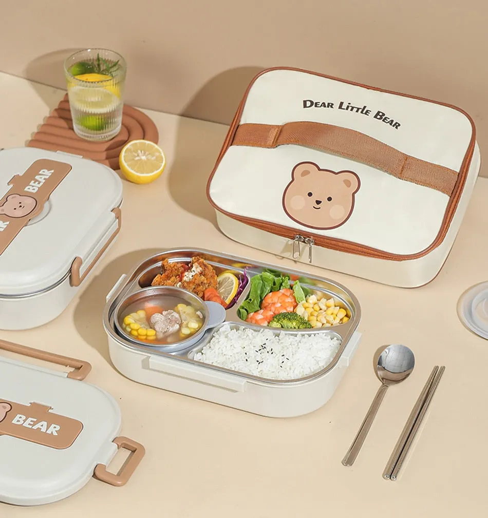 Dear Bear 304 Stainless Steel Bento Lunch Box