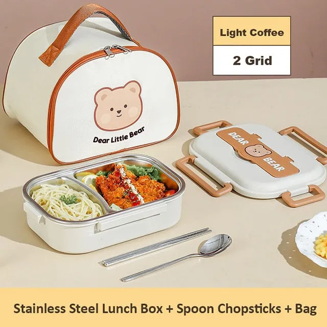 Dear Bear 304 Stainless Steel Bento Lunch Box