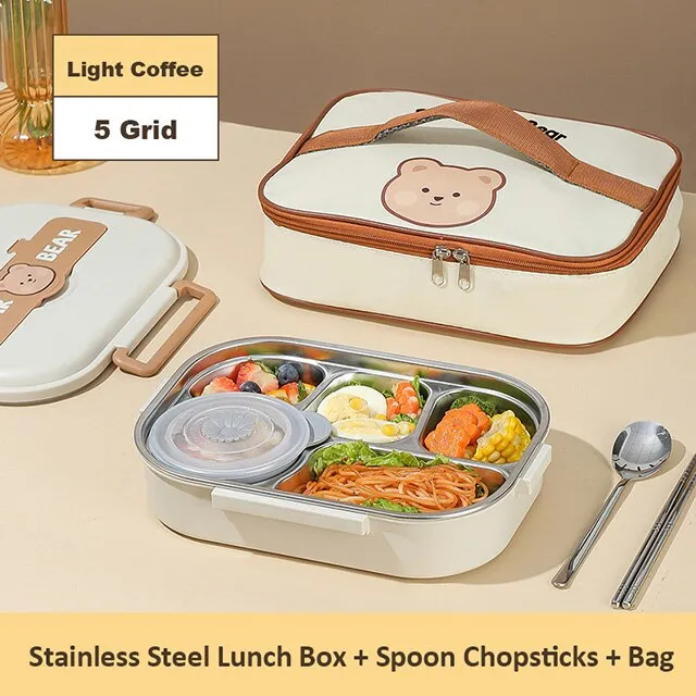 Dear Bear 304 Stainless Steel Bento Lunch Box