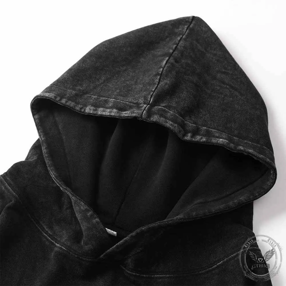 Death Sickle Plague Doctor Vintage Vintage Washed Hoodie