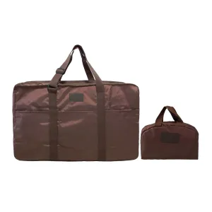 Deeya Ballistic Nylon Large Size Unisex Foldable Travel Duffle Bag with Small Cover Bag (Brown)