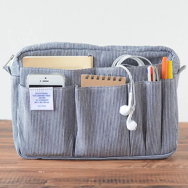 Delfonics Utility Pouch - Medium Size / Denim (Hickory) - , Delfonics Inner Carrying Bag M Size