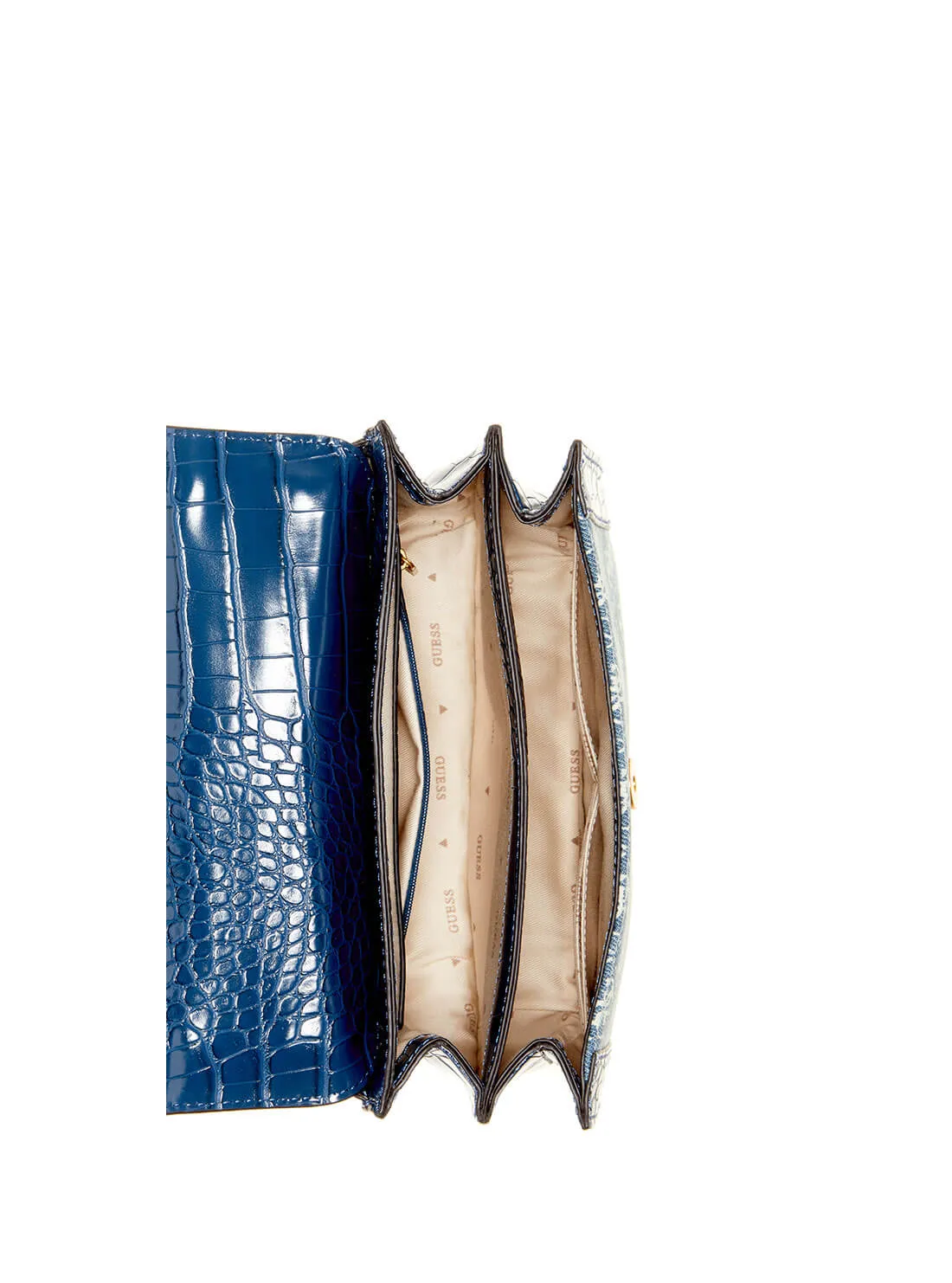 Denim Blue G James Logo Convertible Crossbody Bag