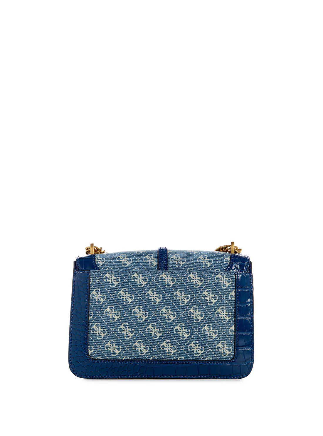 Denim Blue G James Logo Convertible Crossbody Bag