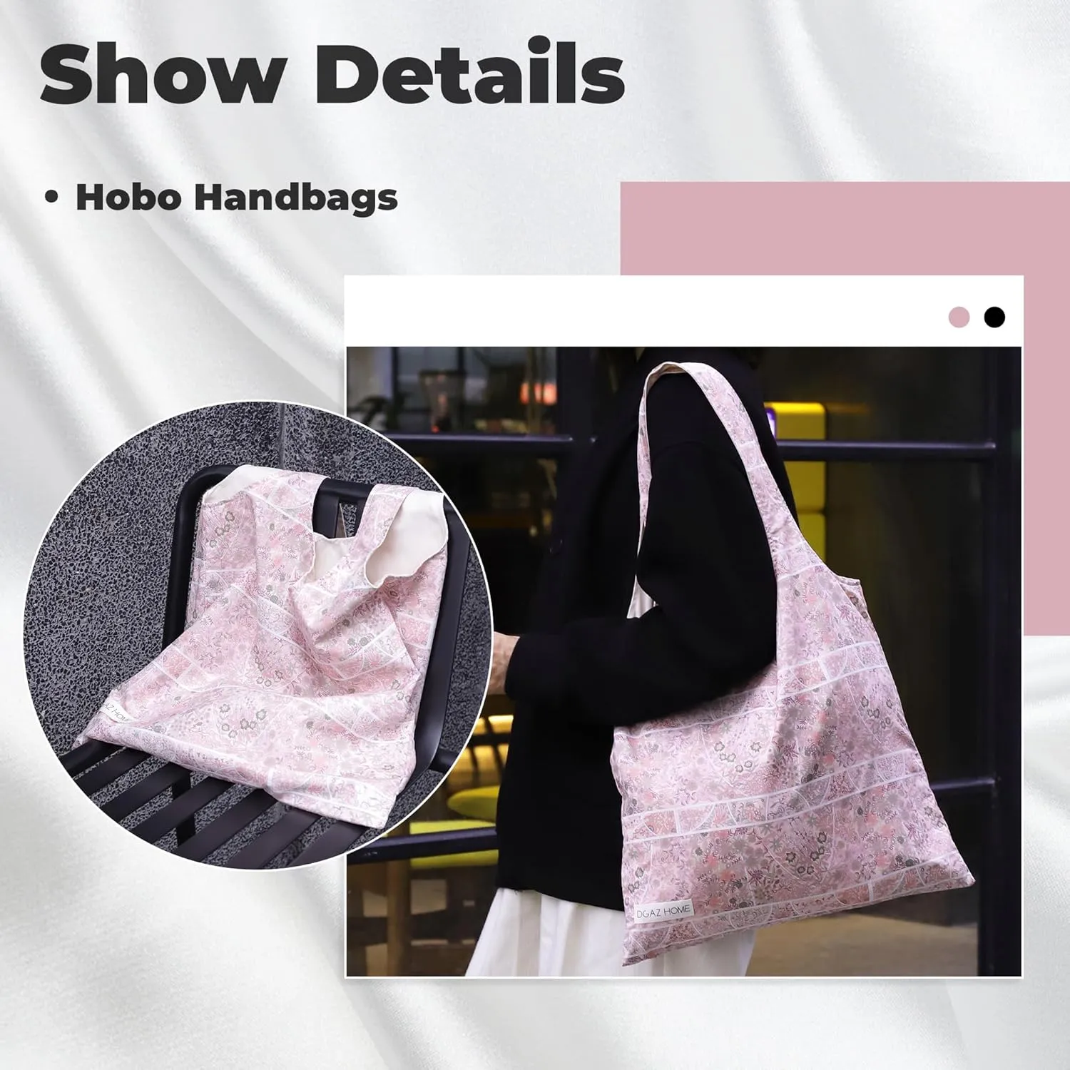 DGAZ Designer Shoulder Bags for Women, Luxury Tote Bag with Zipper, Large Shoulder Hobo Bags