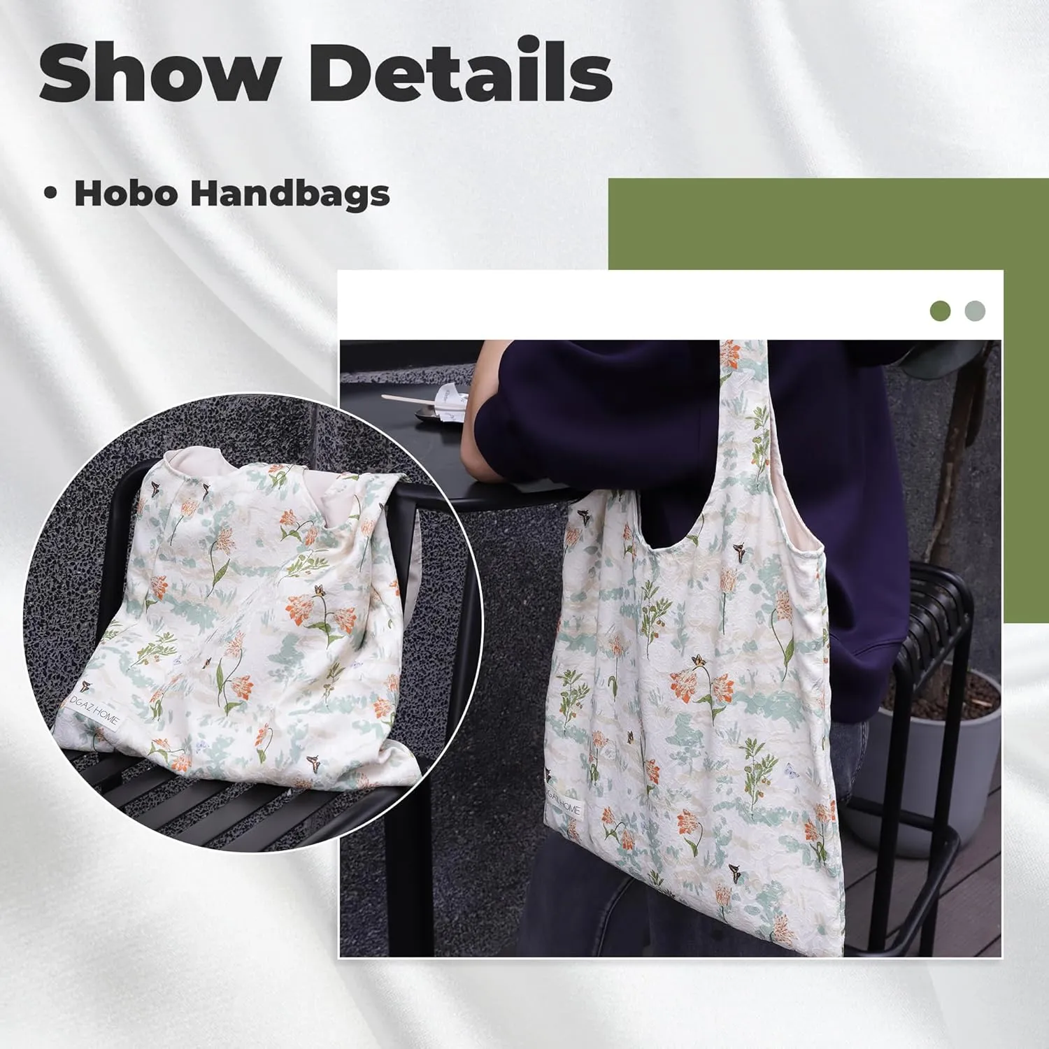 DGAZ Designer Shoulder Bags for Women, Luxury Tote Bag with Zipper, Large Shoulder Hobo Bags