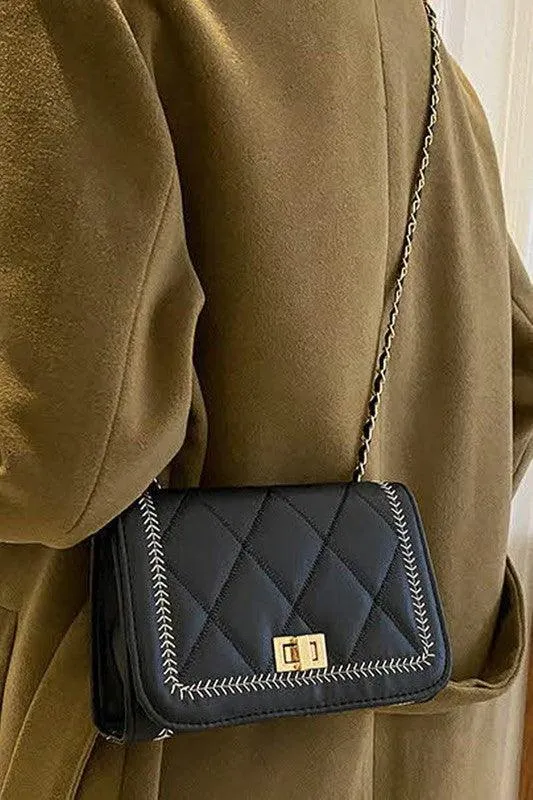 Diamond Chain Shoulder Crossbody Bag