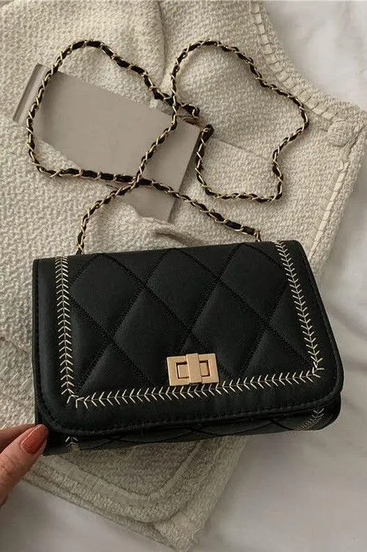 Diamond Chain Shoulder Crossbody Bag