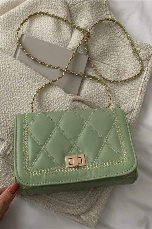 Diamond Chain Shoulder Crossbody Bag