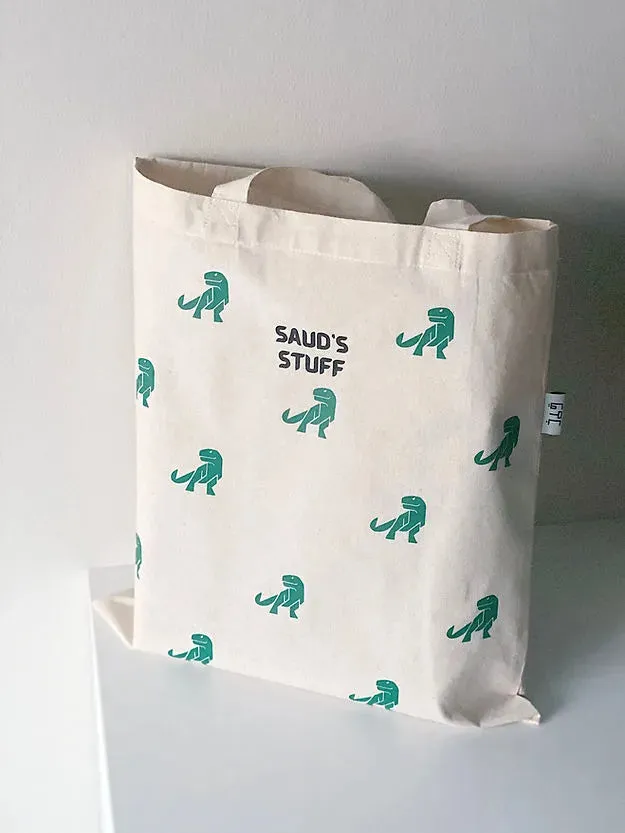 Dinosaurs Printed Tote Bag