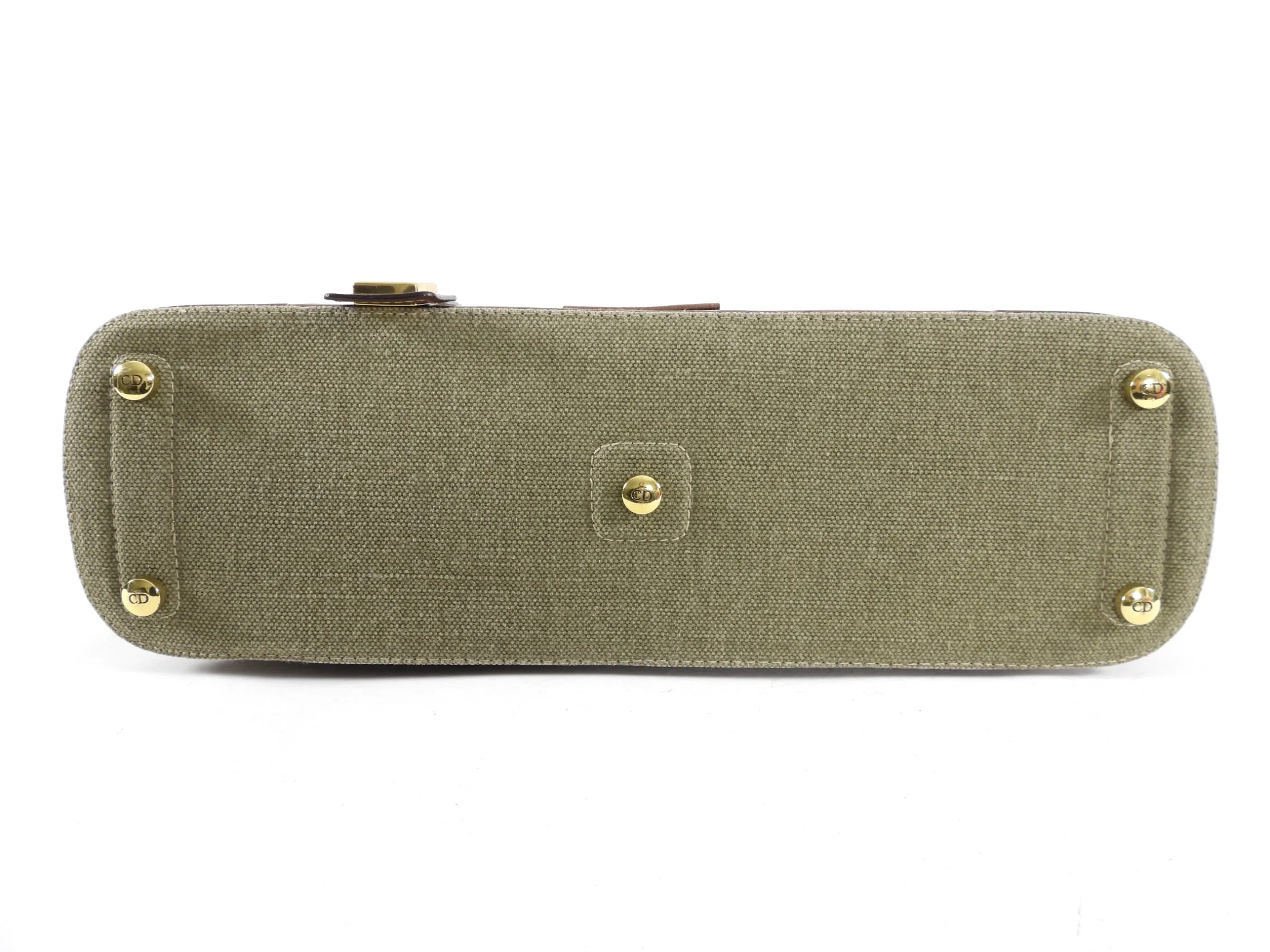 Dior by John Galliano Vintage Street Chic Green Brown Satchel Bag