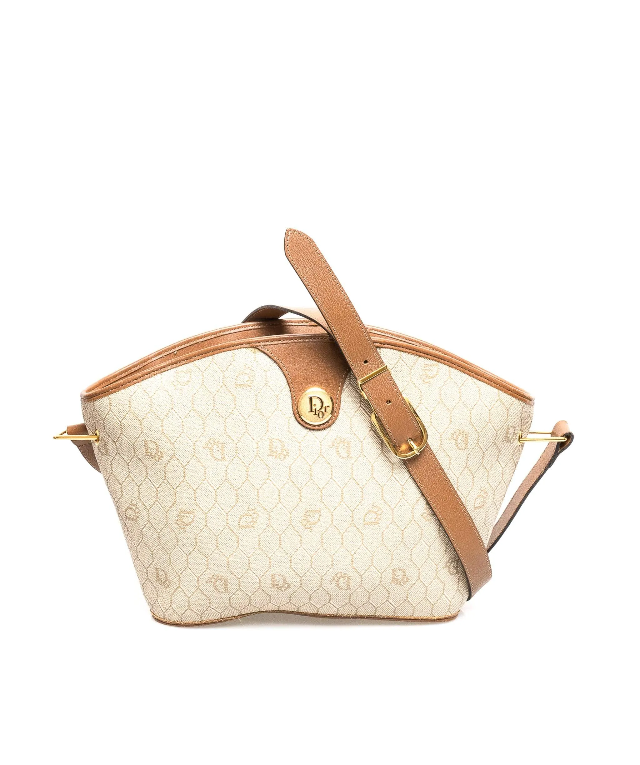 Dior Vintage PVC Beige/Brown Crossbody bag - AWL1722