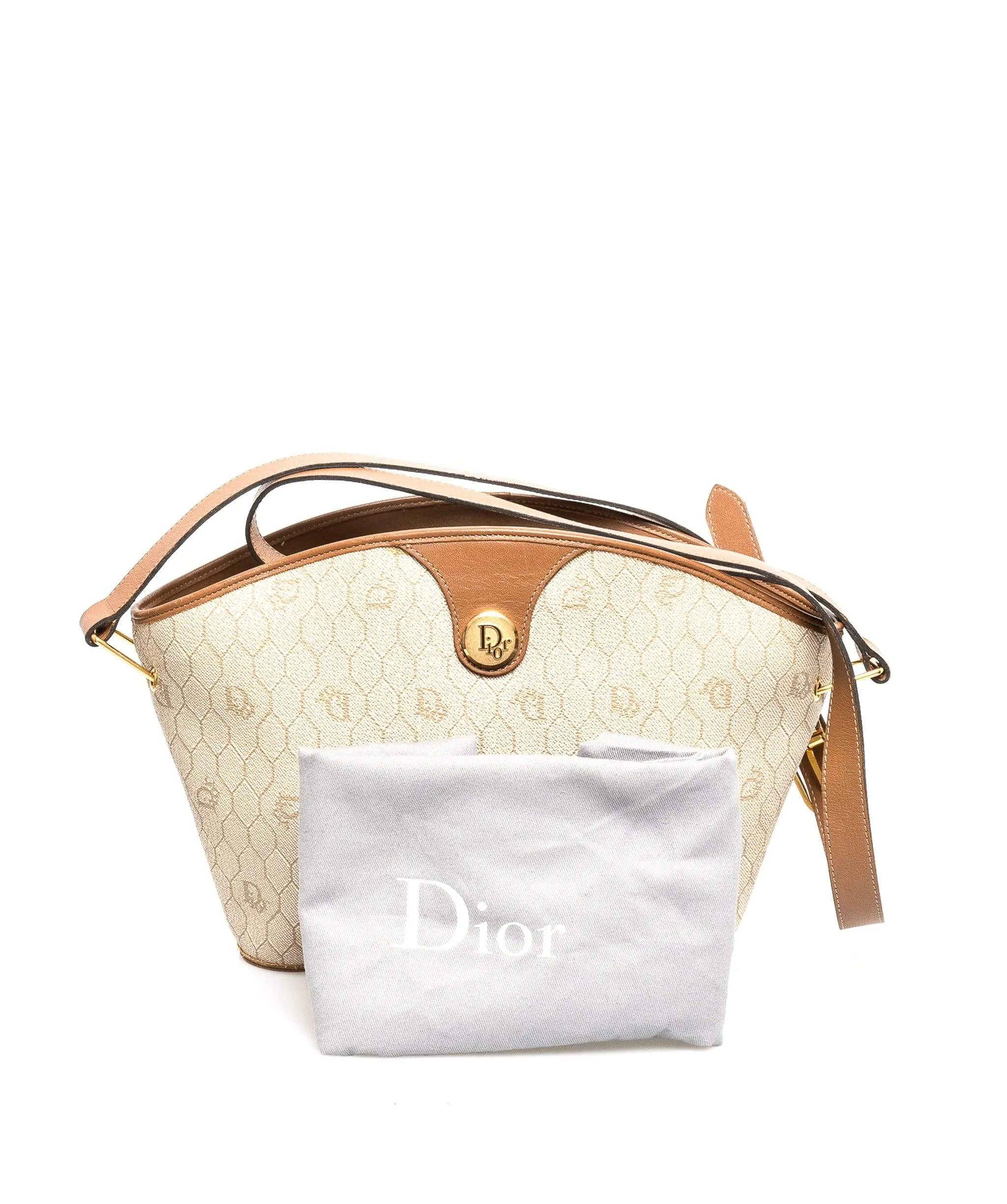 Dior Vintage PVC Beige/Brown Crossbody bag - AWL1722